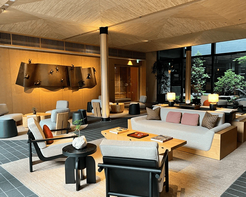 Hotel Vestíbulo Sofá de Madera Sólida .